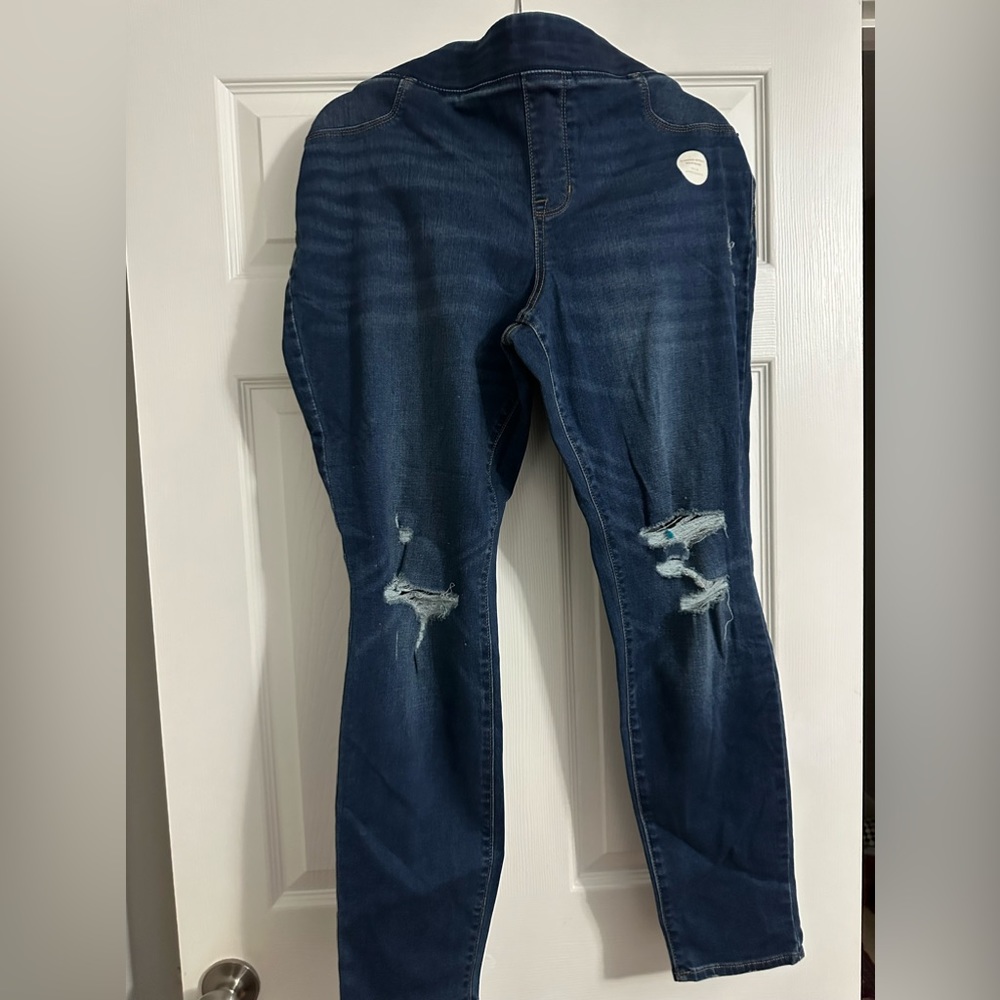 Distressed jeans